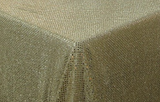 Tablecloth Glitter Gold 122" x 122" Square