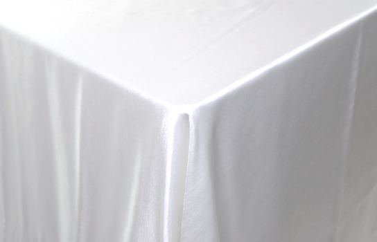 Tablecloth White Majestic Satin 134" x 134" Square