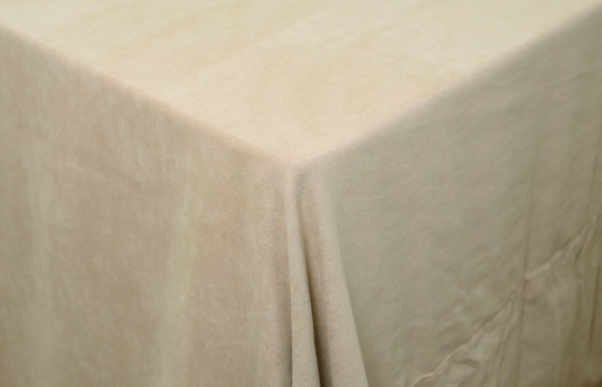 Tablecloth Suede Tan 132" x 132" Square