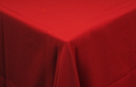 Tablecloth Fire Red 132" x 132" Square