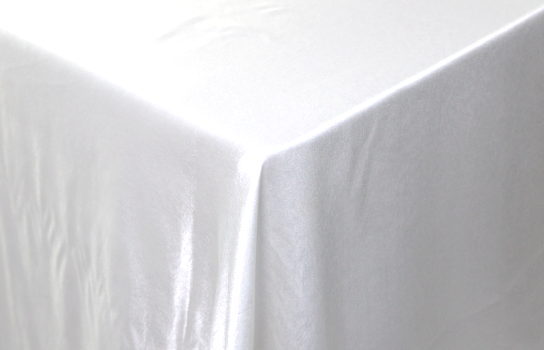 Tablecloth Sultan Satin White 133" x 133" Square