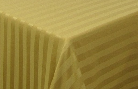 Tablecloth Satin Gold Stripe 132" x 132" Square