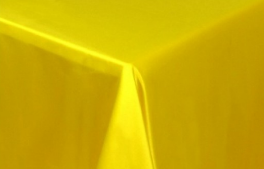 Tablecloth Peau de Soie Yellow 132" x 132" Square