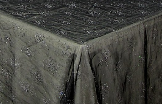 Tablecloth Black Sparkle Organza 45" Square