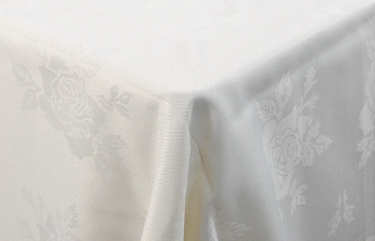 Tablecloth Visa White Damask 42" Square