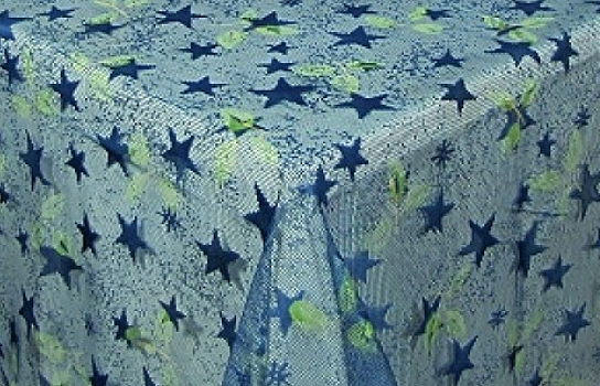 Tablecloth Navy Stars 60" Square