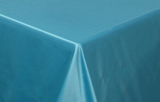 Tablecloth Peau de Soie Blue 72" Square