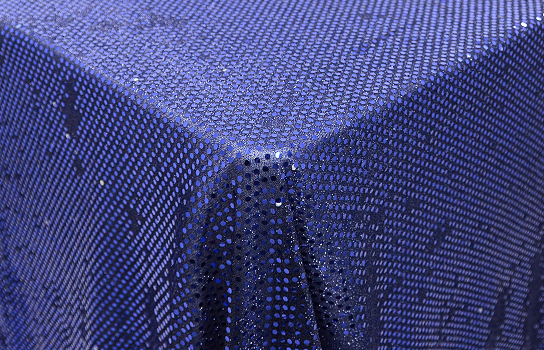 Tablecloth Glitter Blue 75" Square
