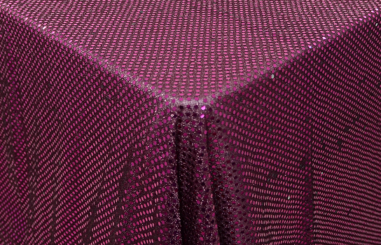 Tablecloth Glitter Brown Fushia 75" Square
