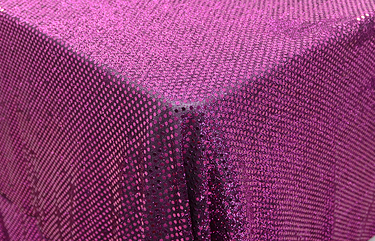 Tablecloth Glitter Fuchsia 75" Square