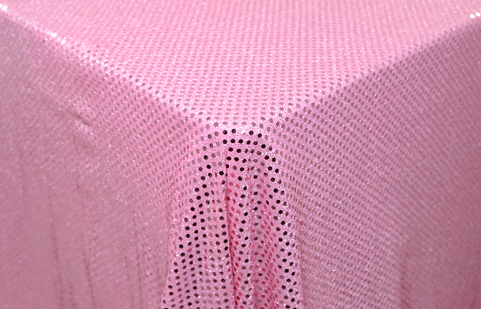 Tablecloth Glitter Pink 75" Square