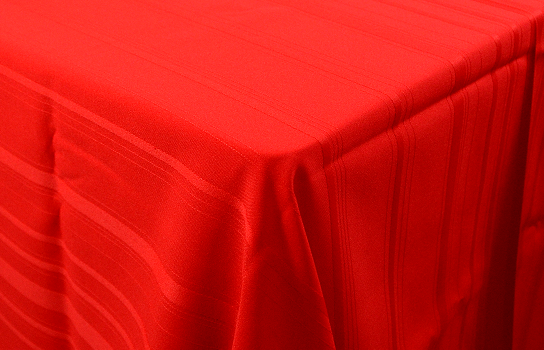 Tablecloth Red Stripe 72" Square 