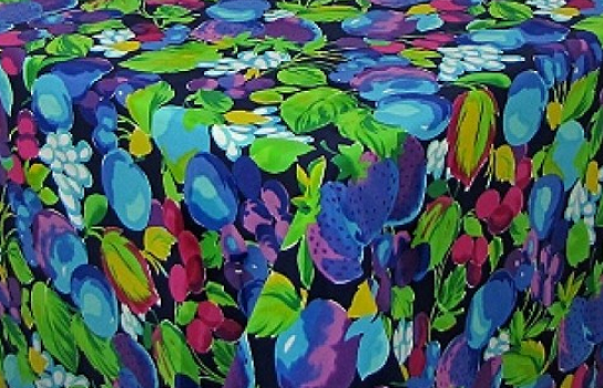 Tablecloth Plums 78" x 78" Square