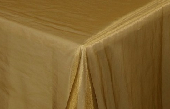 Tablecloth Antique Gold Organza 80" Square