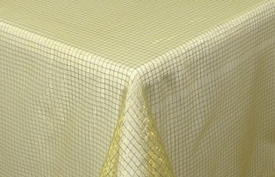 Tablecloth Organza Gold Cube 80" Square