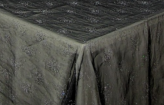 Tablecloth Black Sparkle Organza 90" Square