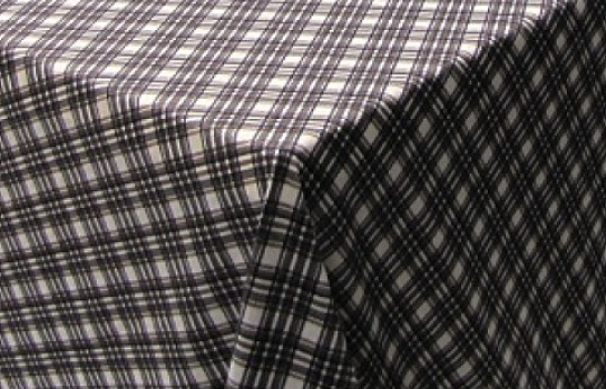 Tablecloth Brown and Black Plaid 90" Square