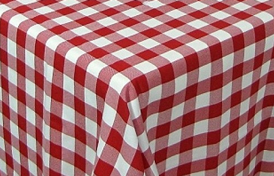 Tablecloth Red Checkered 90" Square