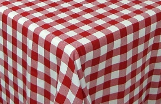 Tablecloth Red Checkered (N) 90" Square