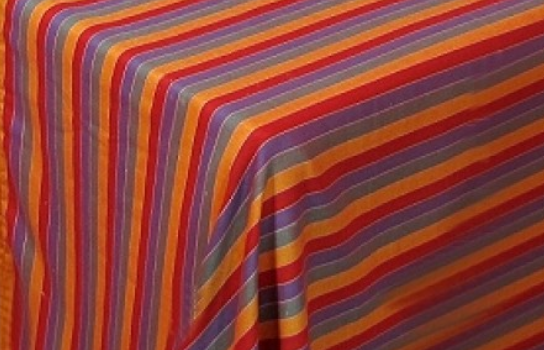 Tablecloth Multi-Stripe Bp 90" Square