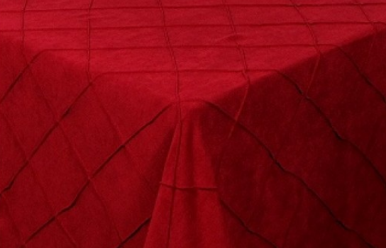Tablecloth Suede Cherry Red Diamond 90" Square
