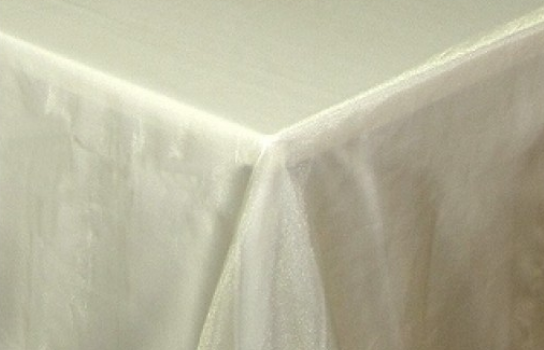 Tablecloth Ivory Shimmer Organza 90" Square