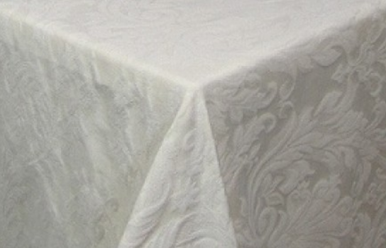 Tablecloth Ivory Jacquard 90" Square
