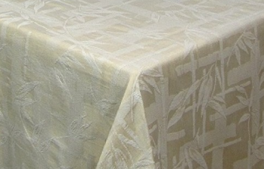 Tablecloth Ivory Bamboo 90" Square