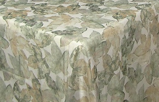 Tablecloth Organza Leaves 90" Square