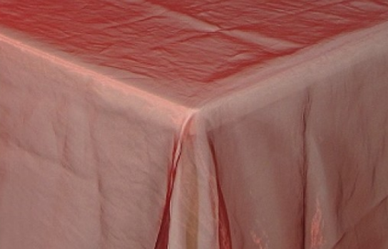 Tablecloth Organza Red and Black 90" Square 