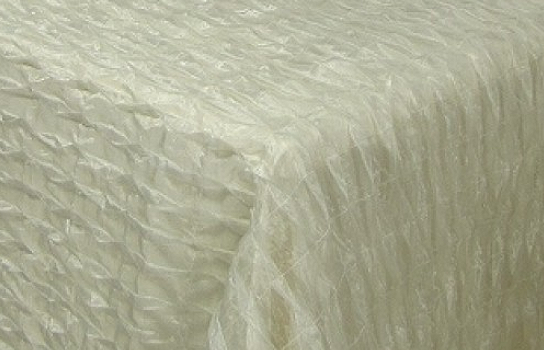 Tablecloth Organza / Border Champagne Flecked  90" Square
