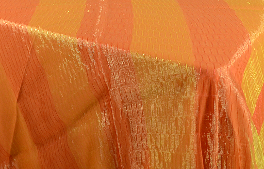 Tablecloth Organza Rainbow Orange 90" Square