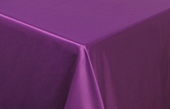 Tablecloth Peau de Soie Purple 90" Square