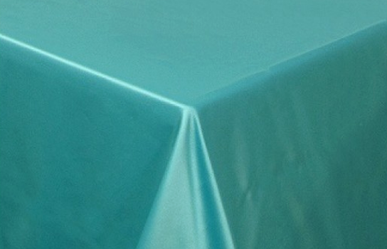 Tablecloth Peau de Soie Blue Lagoon 90" Square
