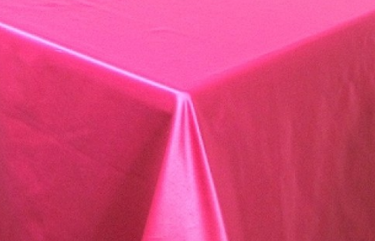 Tablecloth Peau de Soie Bronze Fuschia 90" Square