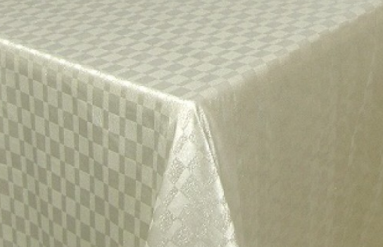 Tablecloth Satin Gold Check 90" Square