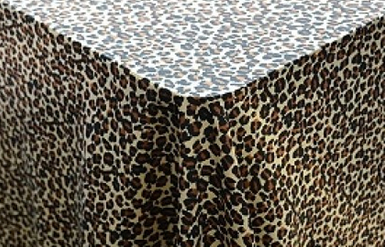 Tablecloth Satin Brown Leopard 90" Square
