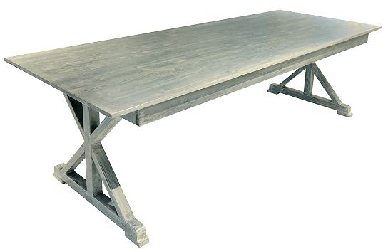 Pine Wood Grey Wash Table 100" x 40"