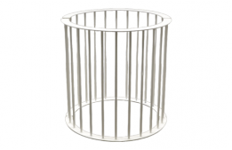 Table Base Brushed White Spindle 28" X 14"