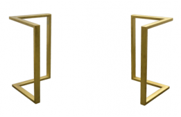 Table Base Metal Brushed Gold (V) 23" X 29.5"