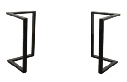 Table Base Metal Brushed Black (V) 23" X 29.5"