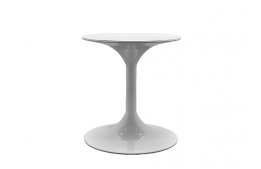 Table Base Metal Brushed White Trumpet 23" X 29"