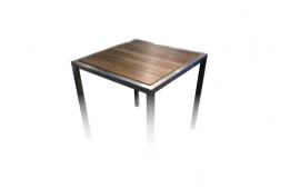 Soho Cocktail Table Plexi Wood Top