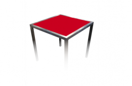 Soho Cocktail Table Plexi Red Top