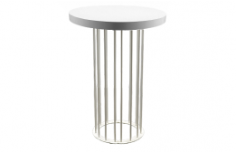 Cocktail Table Bird Brushed White 42"