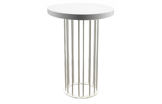 Cocktail Table Bird Brushed White 42"