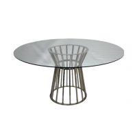 Table Ghost Tempered Glass 60" Round