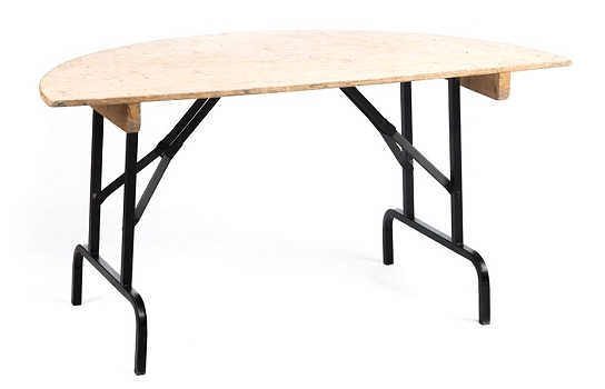 Wood Table Half-Circle 60"