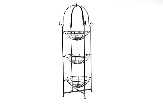 Display Metal Stand with 3 Baskets