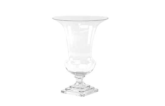 Vase Grecian Urn Glass 14.75" High x 10.5" Rim